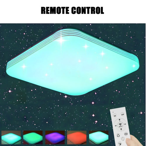 Plafonnier LED RGB plafonnier réglable avec télécommande lampe de salon