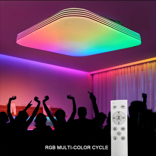 Plafonnier LED RGB plafonnier réglable avec télécommande lampe de salon